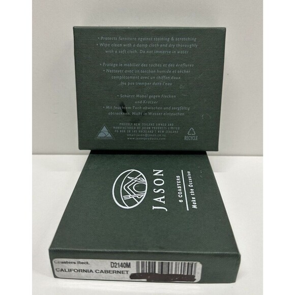 Jason  coasters  'California Cabernet  Collection" set of  6 coasters open box - Picture 4 of 4